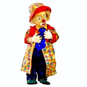 Vintage Musical Free Standing Clown That Moves